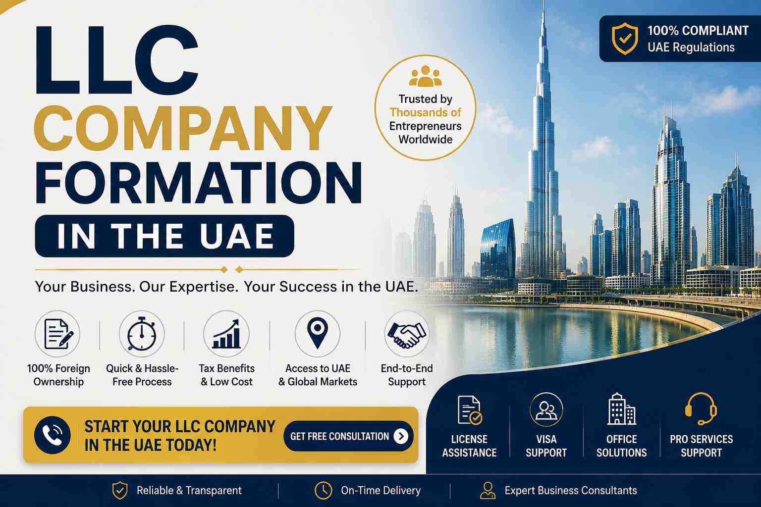 LLC Company Setup in Dubai: Complete Guide, Cost & Process (2026)