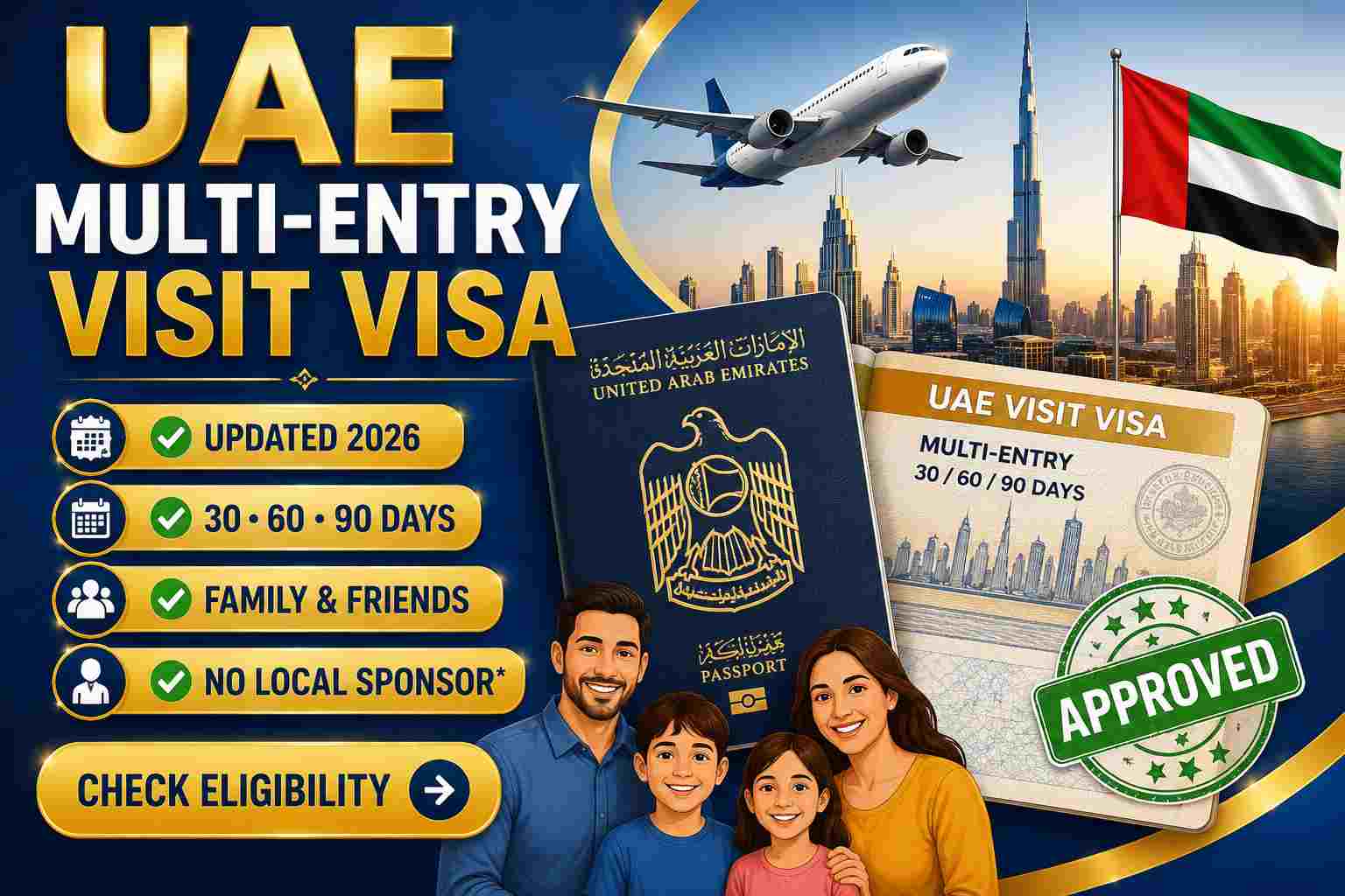 UAE Multi-Entry Visit Visa for Family & Friends (2026 Guide)