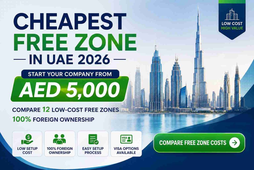 Cheapest Free Zone in UAE