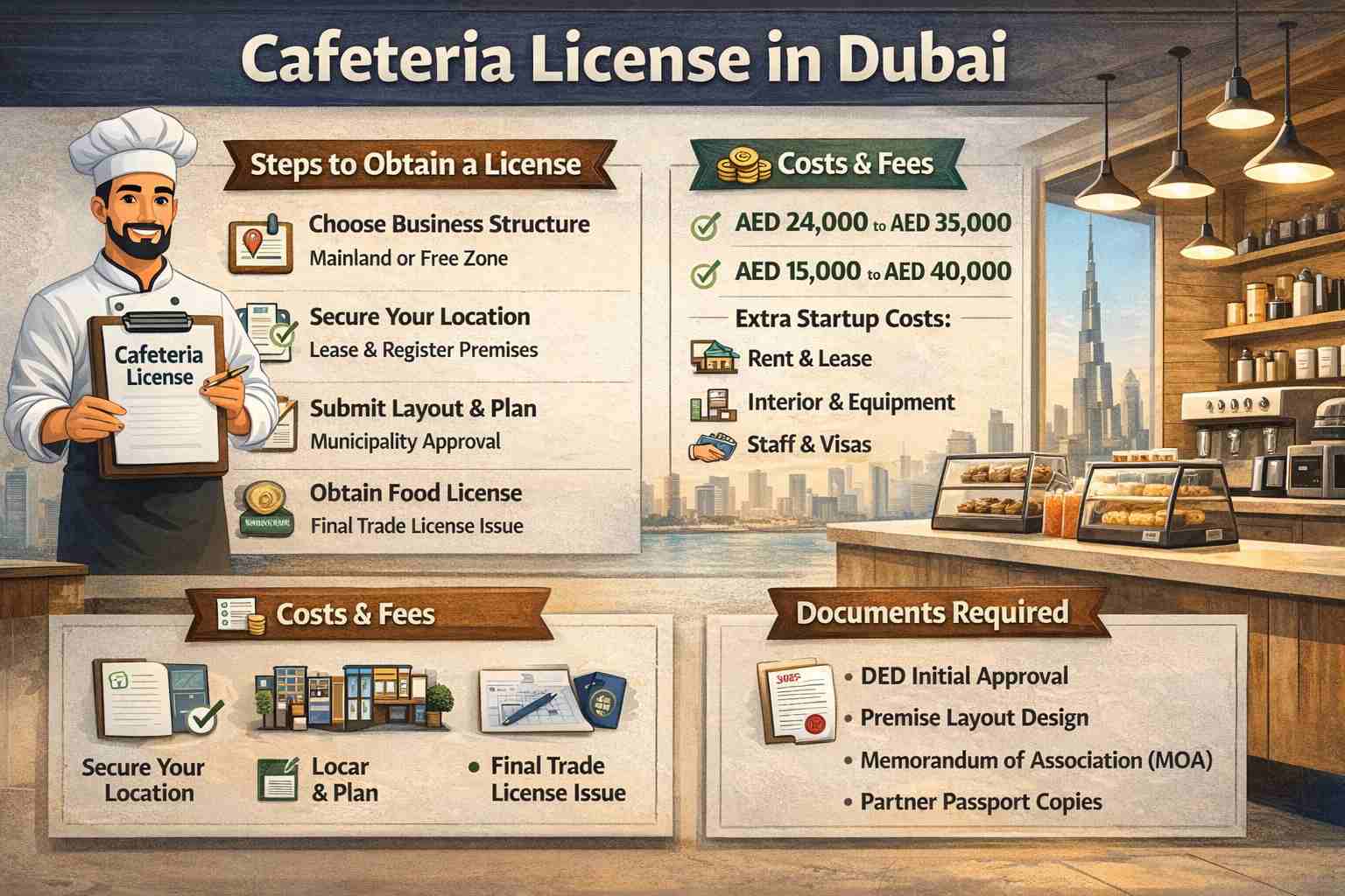 Cafeteria License Cost in Dubai: Complete 2026 Guide